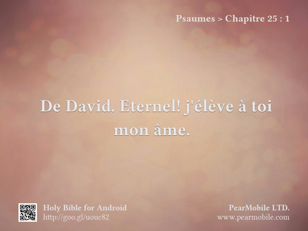 Psaumes, Chapitre 25:1